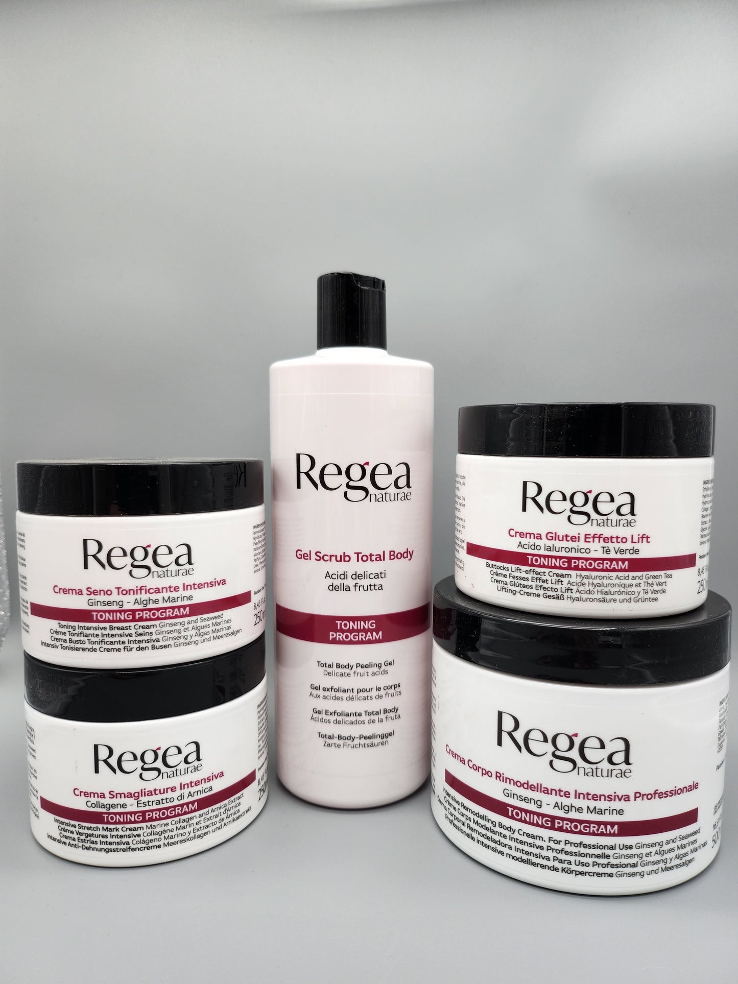Crema Corpo Rimodellante Professionale 250ml regea, per pelli vigorose ed elastiche.
