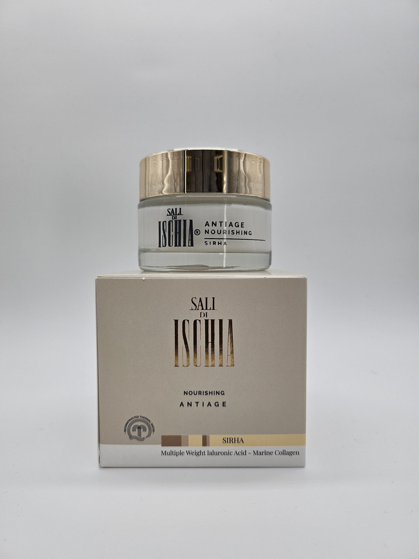 Crema anti-age 50 sali di ischia per contrastare l'invecchiamento.